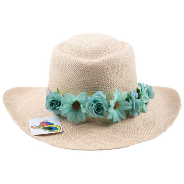 Panama-hat Green Flowers