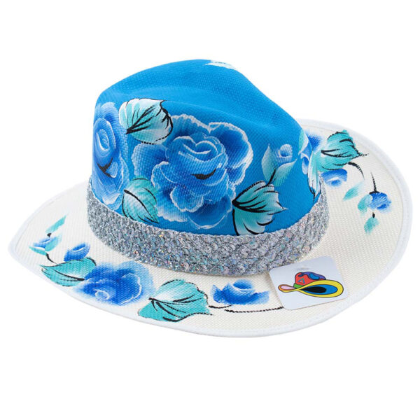 Panama-hat Rosas Azules