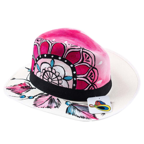 Panama-hat Mandala Pink