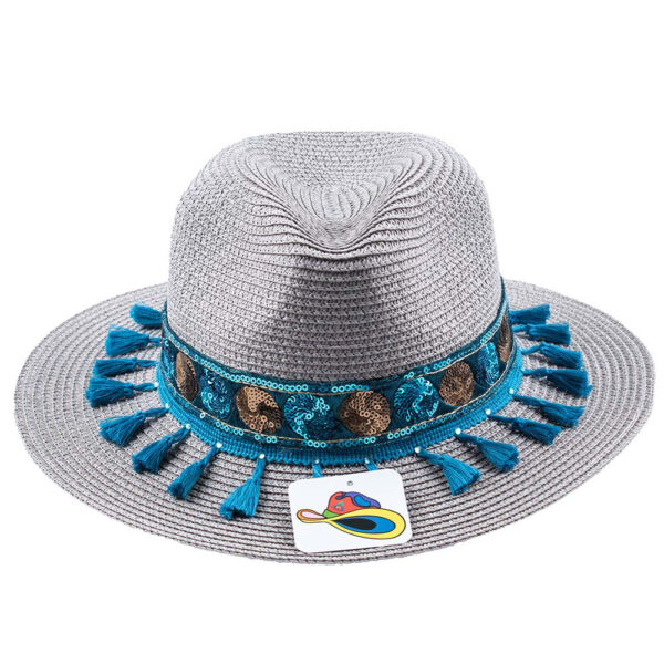 Panama Hat Gold & Blue