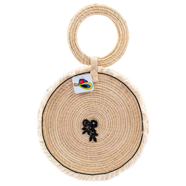 Bolso en palma de Iraca redondo