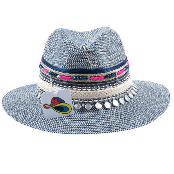 Fashion Hat Coins Bleu