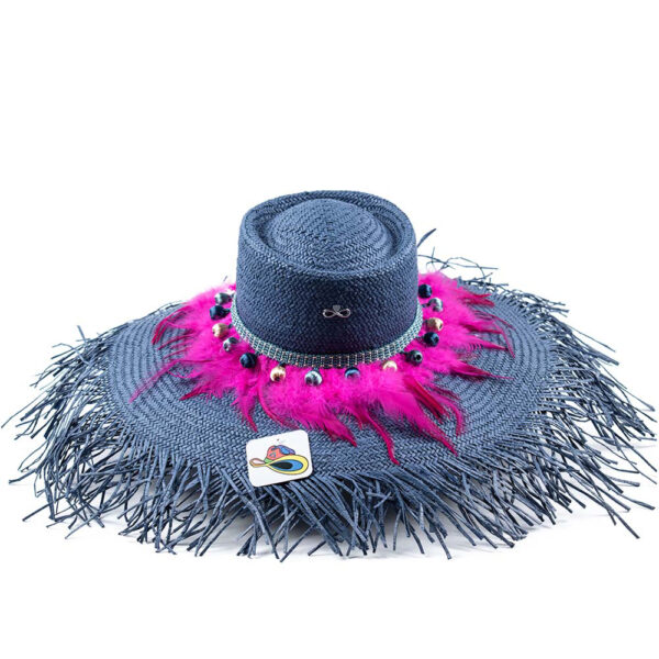 Beach Hat Navy Rose