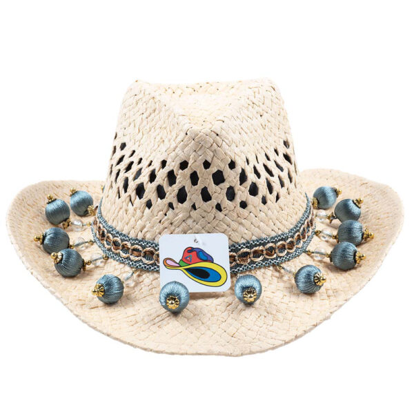 Cowboy Hat Gold and Blue Circles